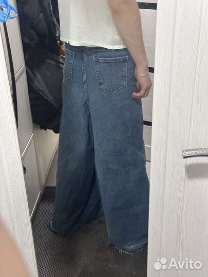 Джинсы широкие реп custom
