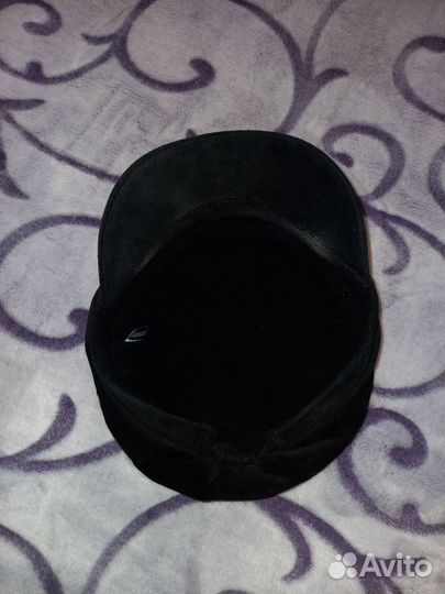 Кепка кожаная берет кожаный