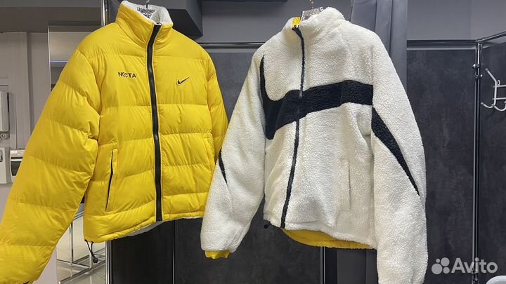 Теплая куртка барашек nike nocta