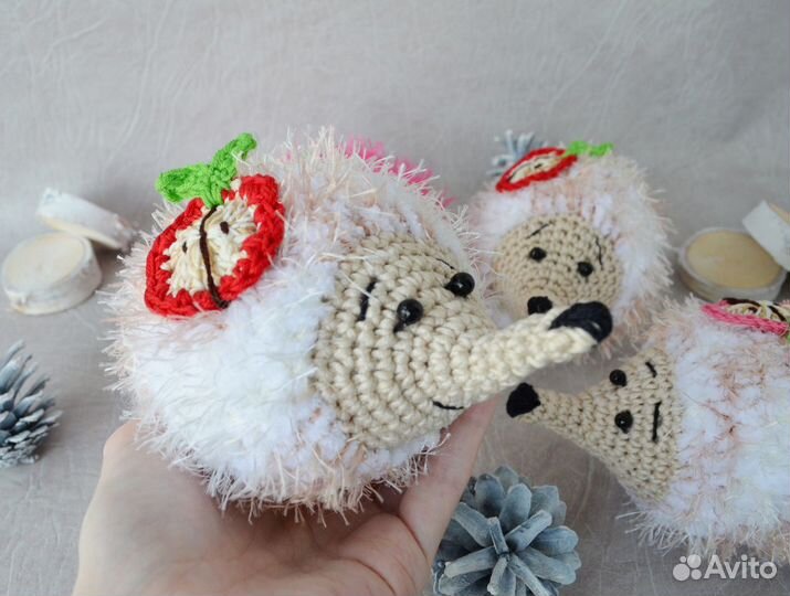 Пушистые Ёжики (игрушка, ручная работа)