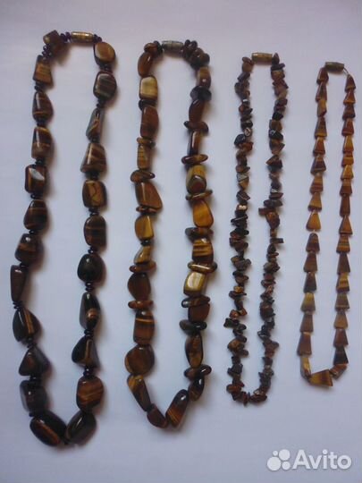 Бусы винтажные с натуральными камнями