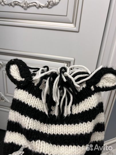 Шапка дизайнерская Зебра