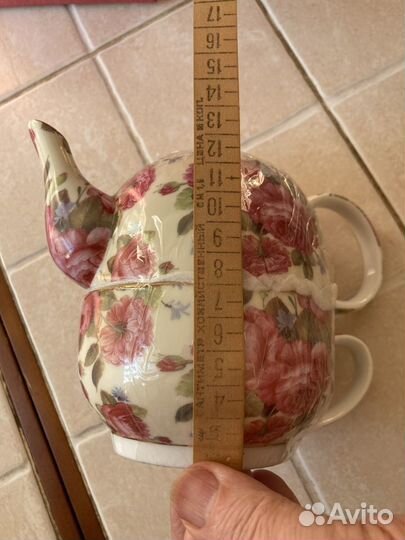 Чайный сервиз на 1 чел., фарфор (Китай) новый