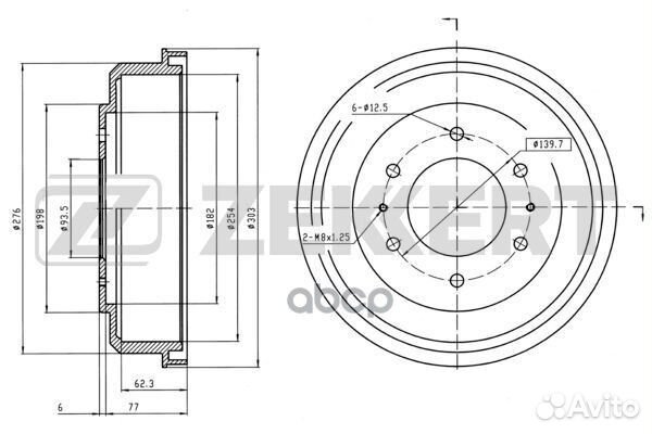 Барабан торм. зад. Mitsubishi L 200 II III 86