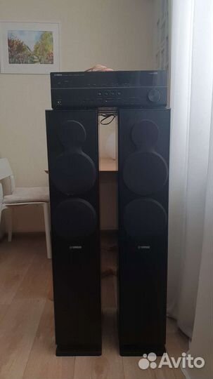 Ресивер Yamaha RX-V371 и колонки Yamaha NS-F150