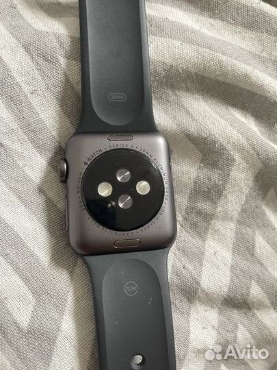 Часы apple watch 3 38 mm серый космос