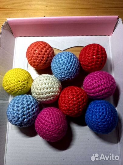 Бусины деревянные большие вязаные