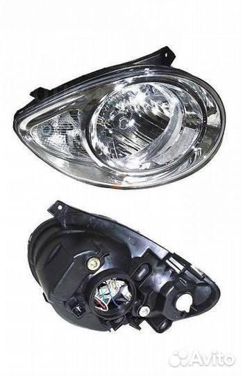 Фара KIA Picanto 08-10 хром