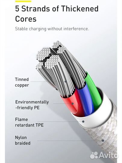 Кабель Beseus Lightning to type-c 20W