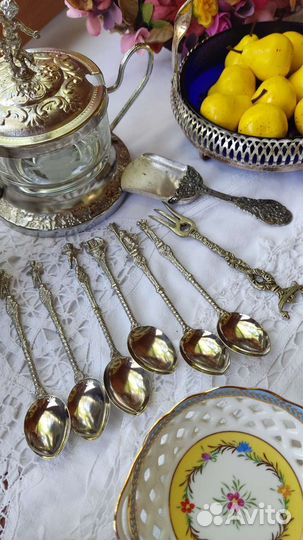 Набор десертных ложек, Италия, винтаж