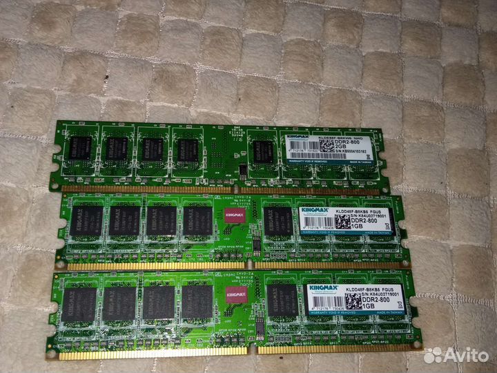 Оперативная память ddr2 2gb и 1gb