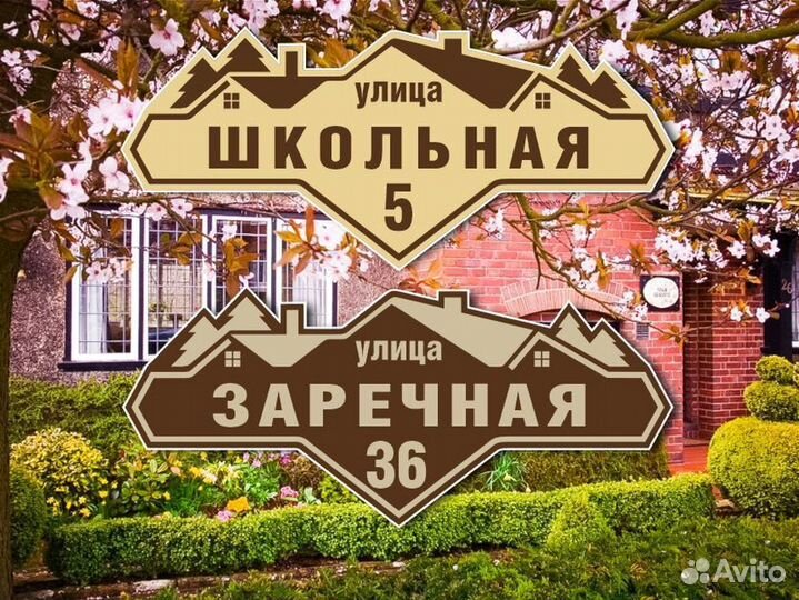Адресные таблички из металла