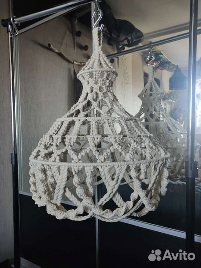 Люстра потолочная макраме(абажур)