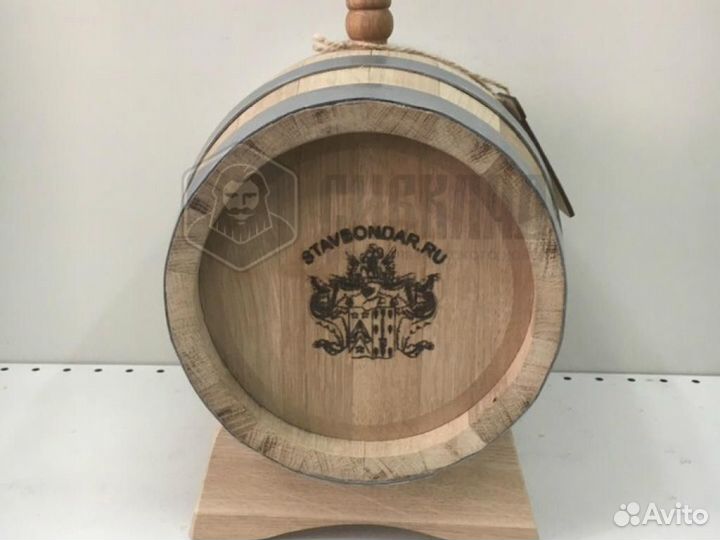 Бочка дубовая заливная, 5л (Сильный обжиг) Ставбо
