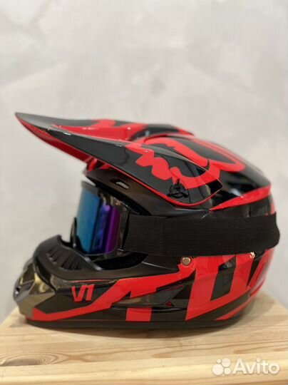 Кроссовый шлем fox