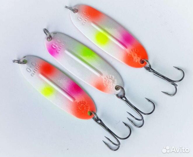 Блесна Williams Wabler(реплика) glow Печёнкин, 3шт