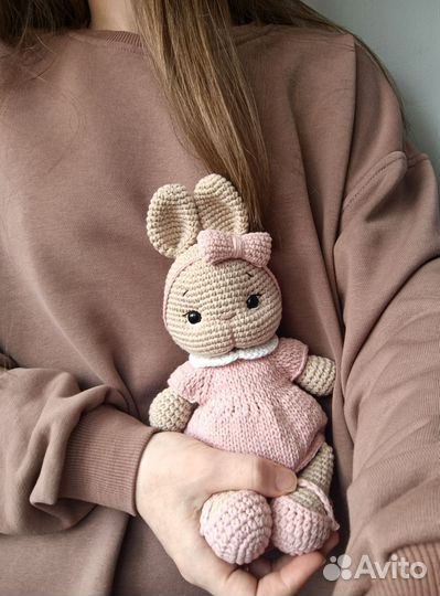 Мягкая игрушка заяц ручной работы