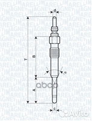 Свеча накаливания audi A3 1.9 TDI (08-'00),skod