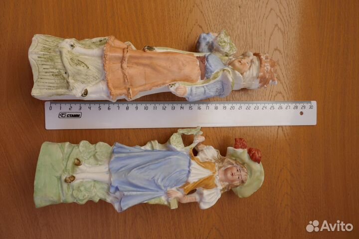 Фарфоровые статуэтки Дамы. 25 см. Европа. Бисквит