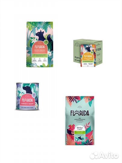 Корм Флорида для котиков и собачек с Доставкой
