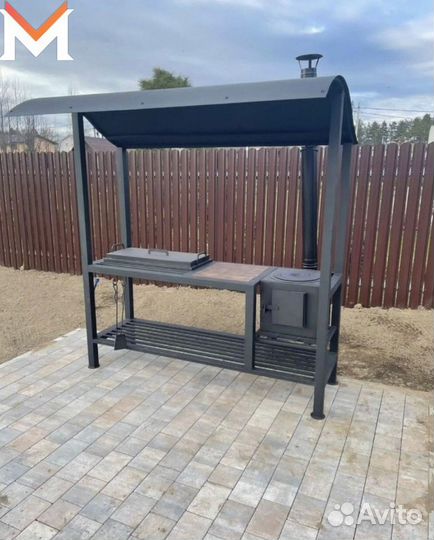 Мангал с крышей