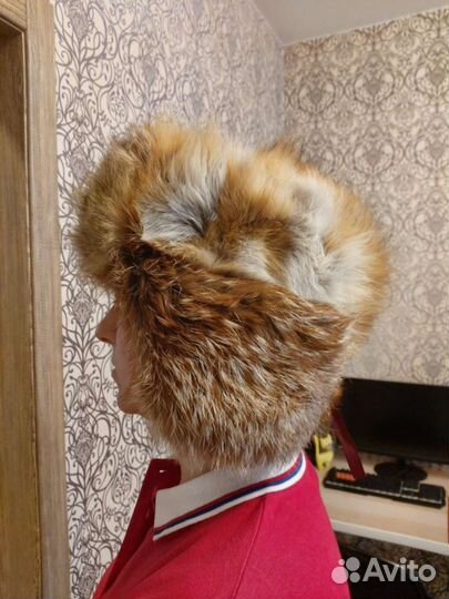 Шапка-ушанка лисья р.58 (вышлю почтой)