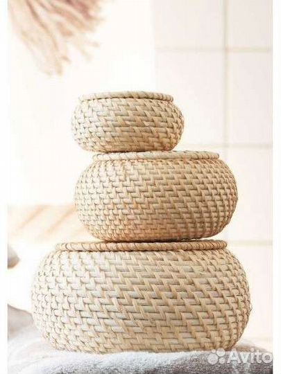 Шкатулки плетеные Икеа