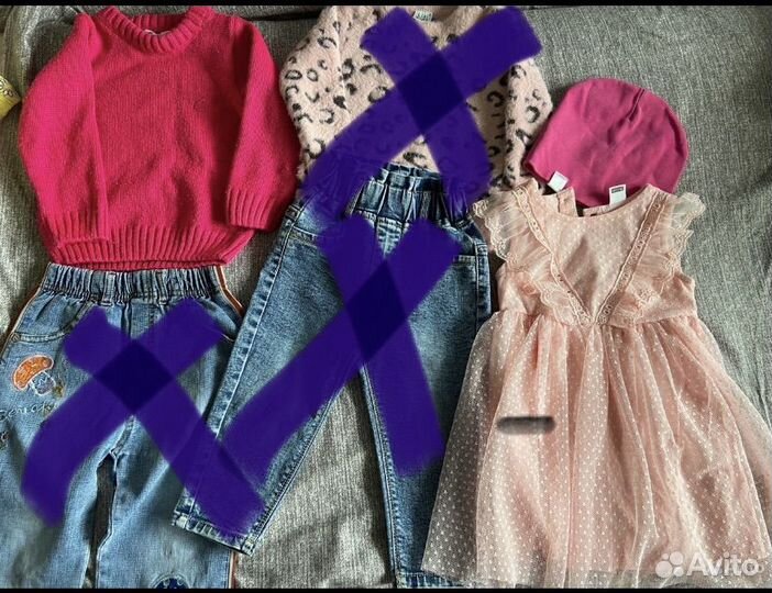 Вещи пакетом на девочку 80-86