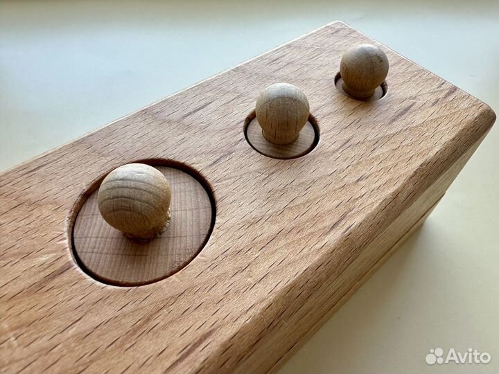 Цилиндры монтессори сортер деревянный