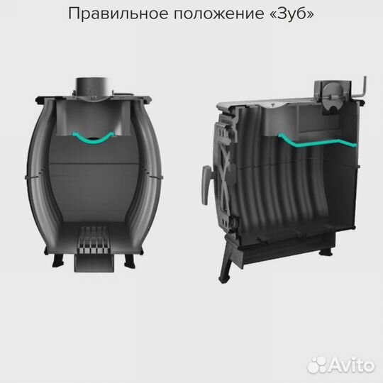 Печь-камин отопительно-варочная «бахта»