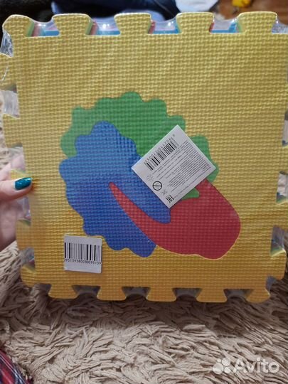 Детский коврик пазл новый