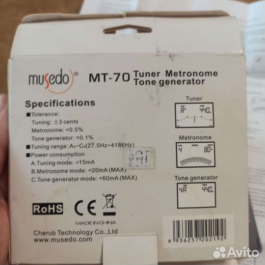Тюнер и метроном Musedo MT-70