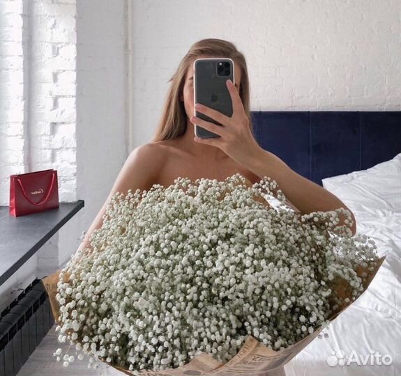 Гипсофила, букет из гипсофилы, доставка цветов