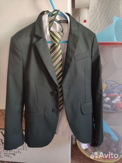 Пиджак школьный зеленый