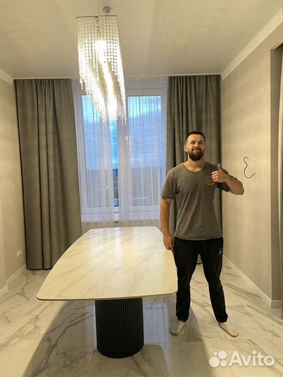 Стол обеденный из керамогранита