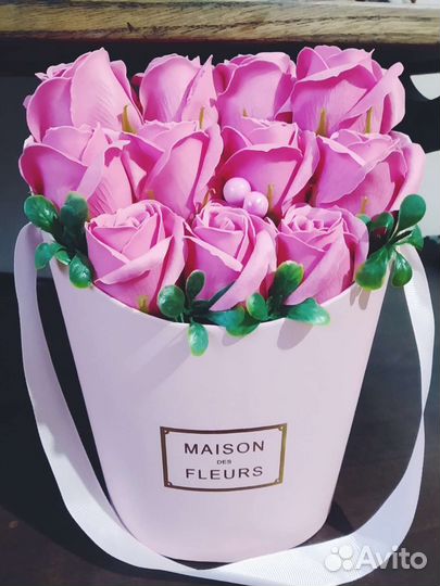 Букет из мыльных роз цветов 11 подарок