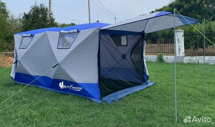 Зимняя утепленная палатка cube сдвоенный 2023 г