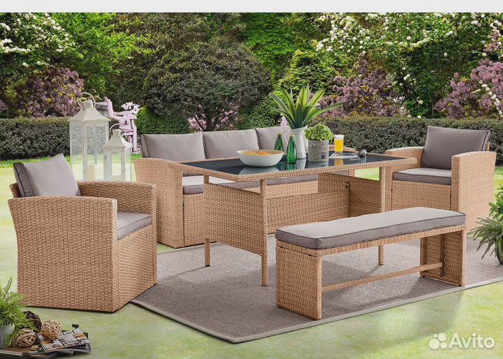 Комплект мебели из искусственного ротанга Крит 7 с