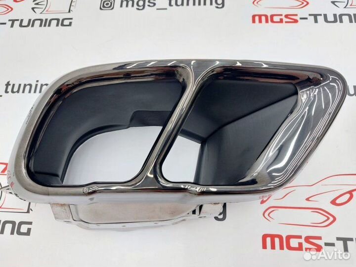 Двойные черные насадки на BMW X5/X6/X7 G05/G06/G07