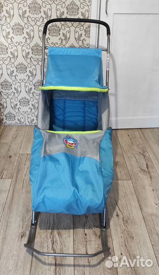 Детские утеплённые санки