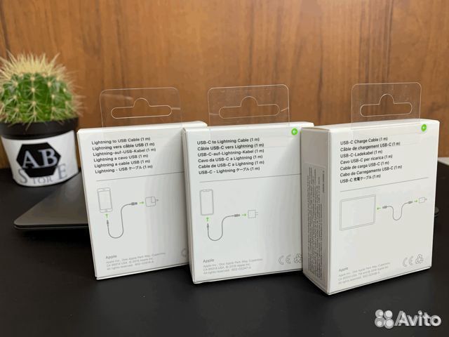 AppLe Lightning кабель iPhone + наушники