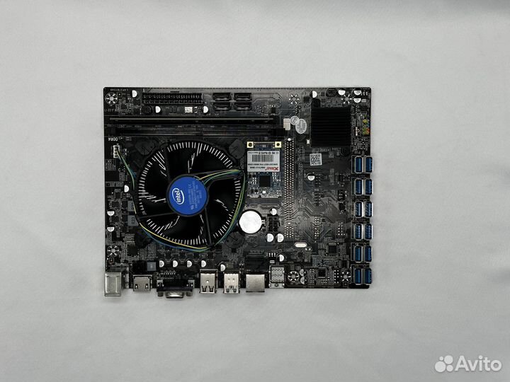 Материнская плата BTC250 на 12 карт USB в сборе