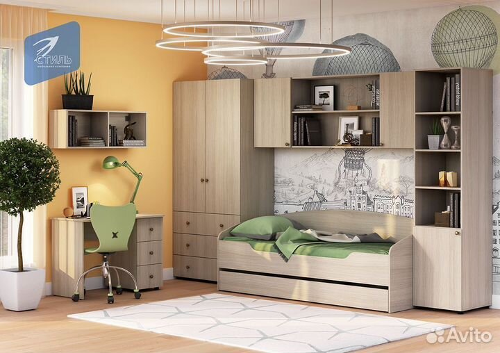 Мийа Детская спальня 1 комплектация Ясень шимо све