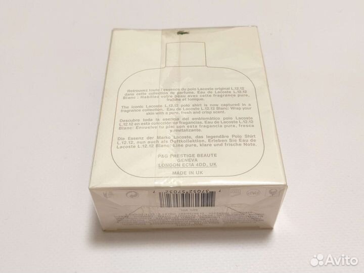 Флакон Lacoste L.12.12 Blanc Edition Limitee