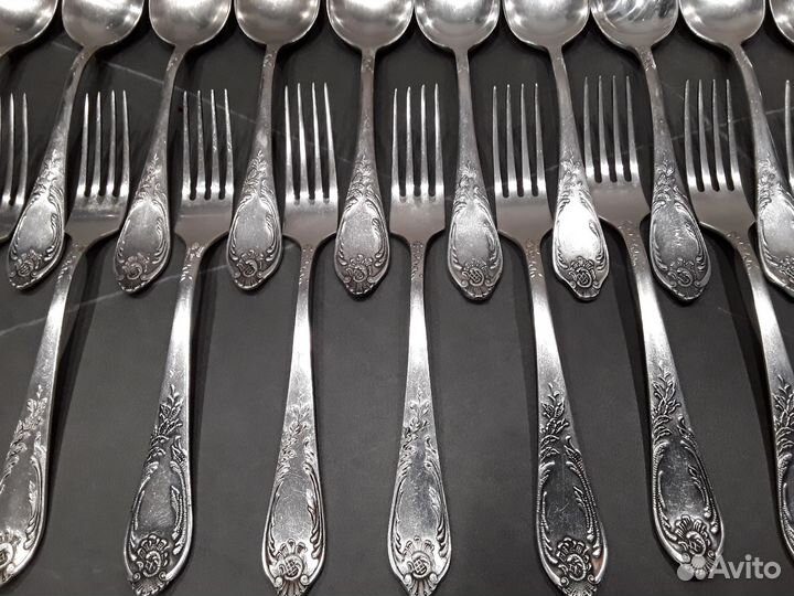 Столовые приборы мельхиор ссср.Зиш. 36шт