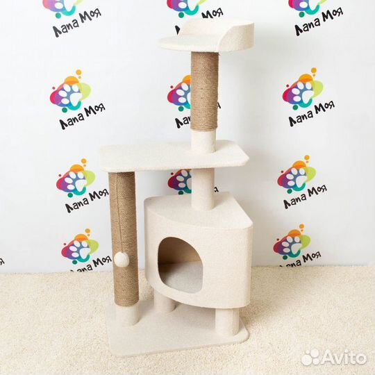 Домик для кошек, когтеточка арт26. Новый, 130 см