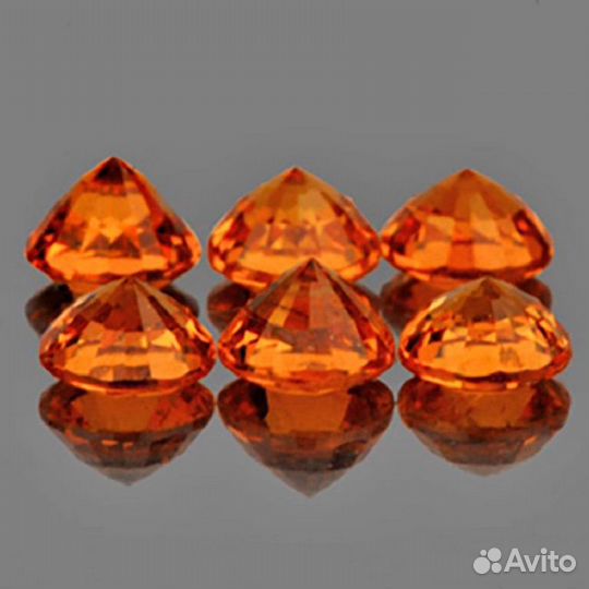 Сапфир натуральный 1,06Ct 3,0мм 6шт VVS Цейлон