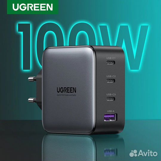 Зарядное устройство Ugreen 100W USB-C GaN