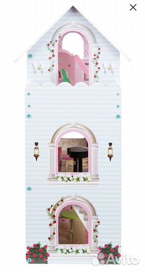 Кукольный домик Edufun три этажа деревянный домик