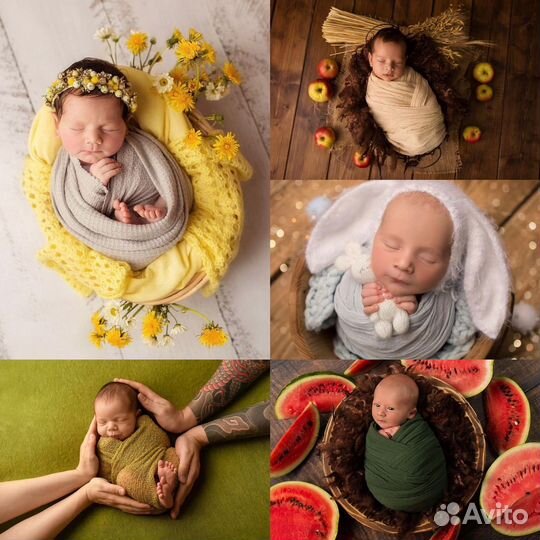 Фотосессия ньюборн новорожденного годика